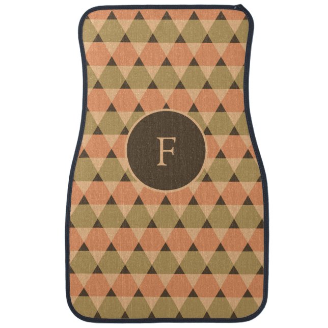 Triangles Pattern Car Floor Mat (Front)