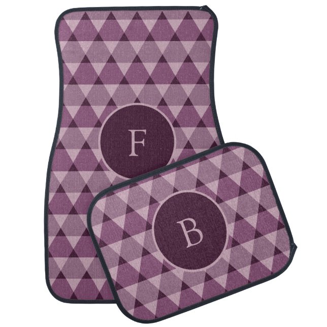 Triangles Pattern Car Floor Mat (Set)