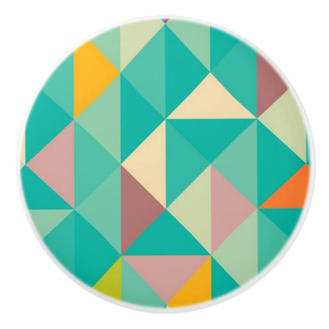 Triangles pattern ceramic knob (Front)