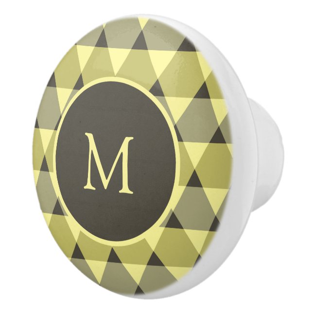 Triangles Pattern Ceramic Knob (Right)