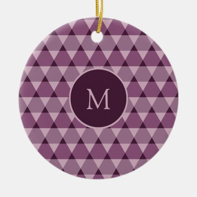 Triangles Pattern Ceramic Ornament (Front)