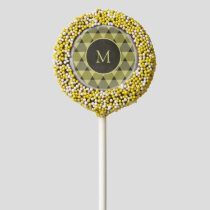 Triangles Pattern Chocolate Covered Oreo Pop