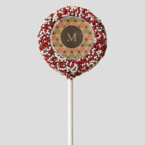 Triangles Pattern Chocolate Covered Oreo Pop