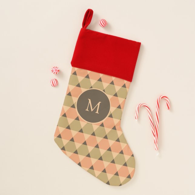Triangles Pattern Christmas Stocking (Front)