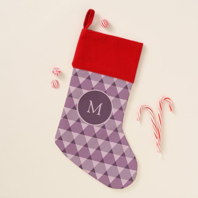 Triangles Pattern Christmas Stocking (Front)