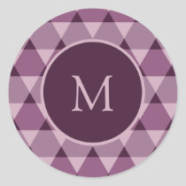 Triangles Pattern Classic Round Sticker