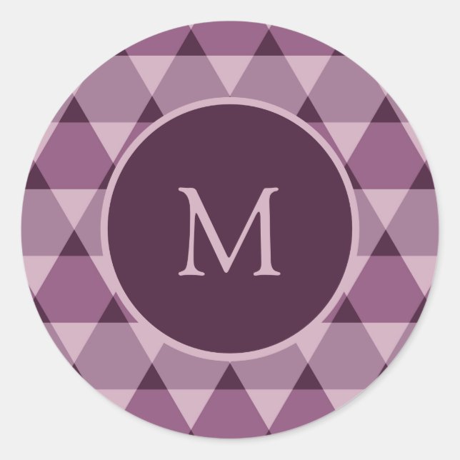 Triangles Pattern Classic Round Sticker (Front)