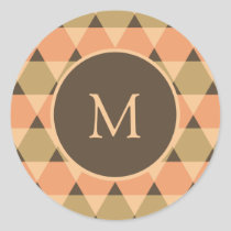 Triangles Pattern Classic Round Sticker