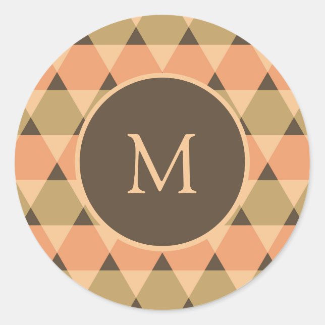 Triangles Pattern Classic Round Sticker (Front)