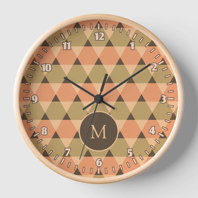 Triangles Pattern Clock (Front)