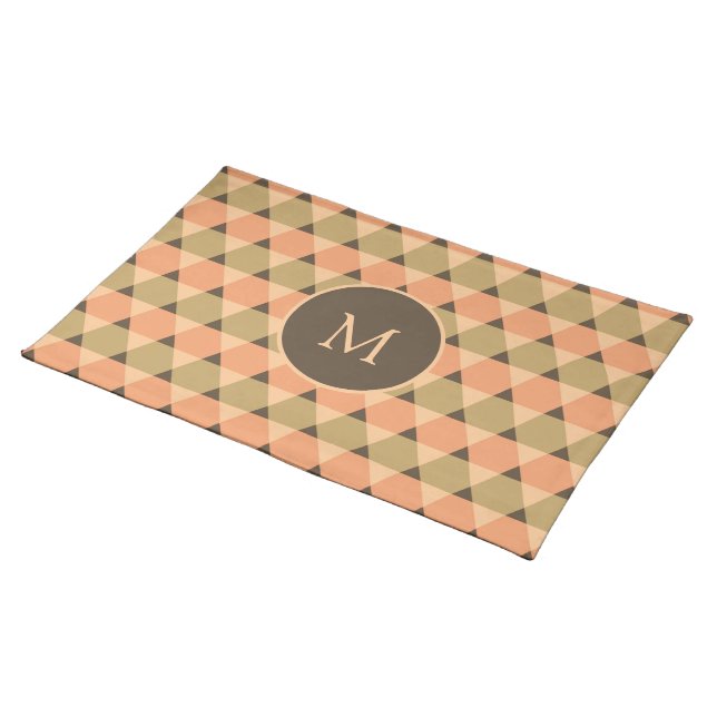 Triangles Pattern Cloth Placemat (On Table)