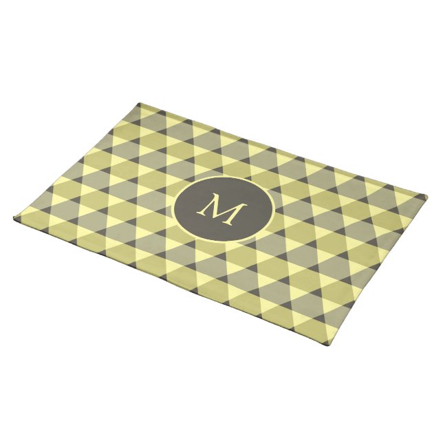 Triangles Pattern Cloth Placemat (On Table)