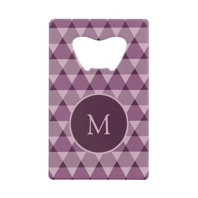Triangles Pattern Credit Card Bottle Opener (Front)