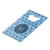 Triangles Pattern Credit Card Bottle Opener (Front Angled)