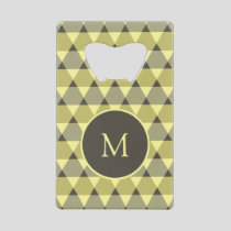 Triangles Pattern Credit Card Bottle Opener