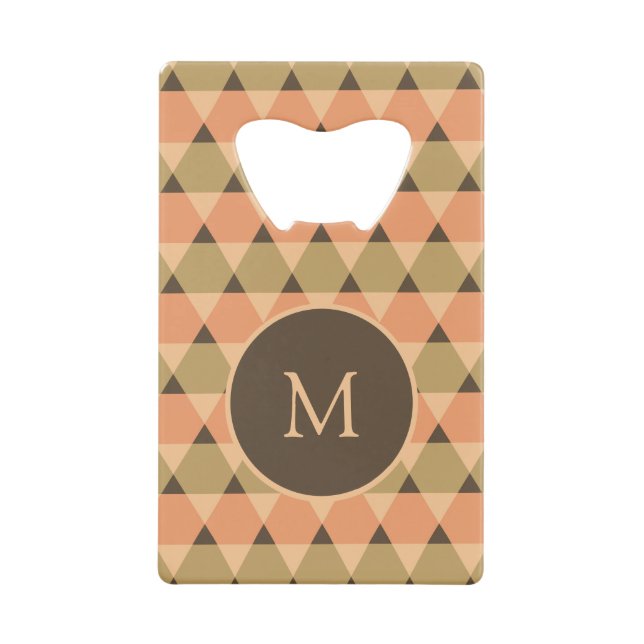 Triangles Pattern Credit Card Bottle Opener (Front)