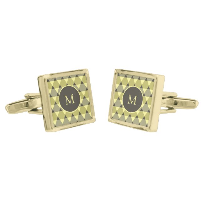 Triangles Pattern Cufflinks (Angled)