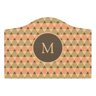 Triangles Pattern Door Sign