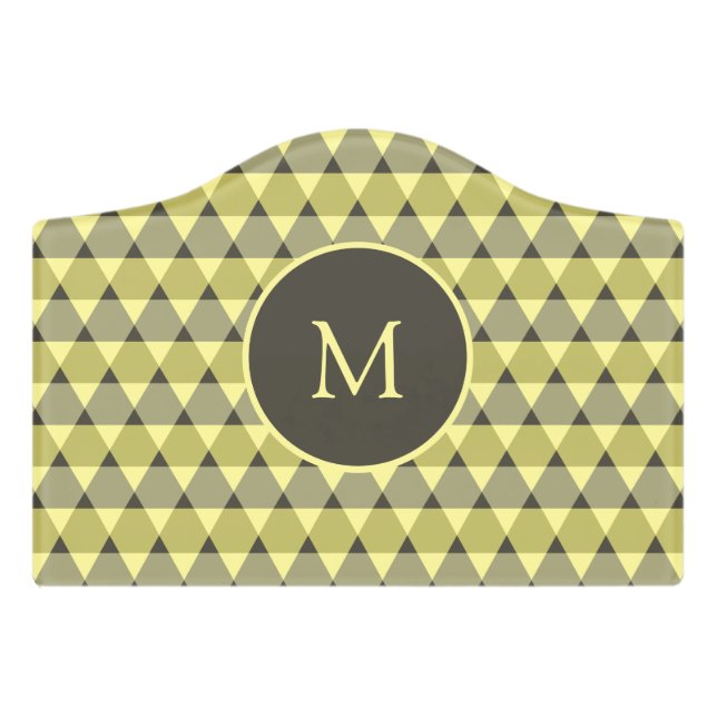 Triangles Pattern Door Sign (Small Crest Front)
