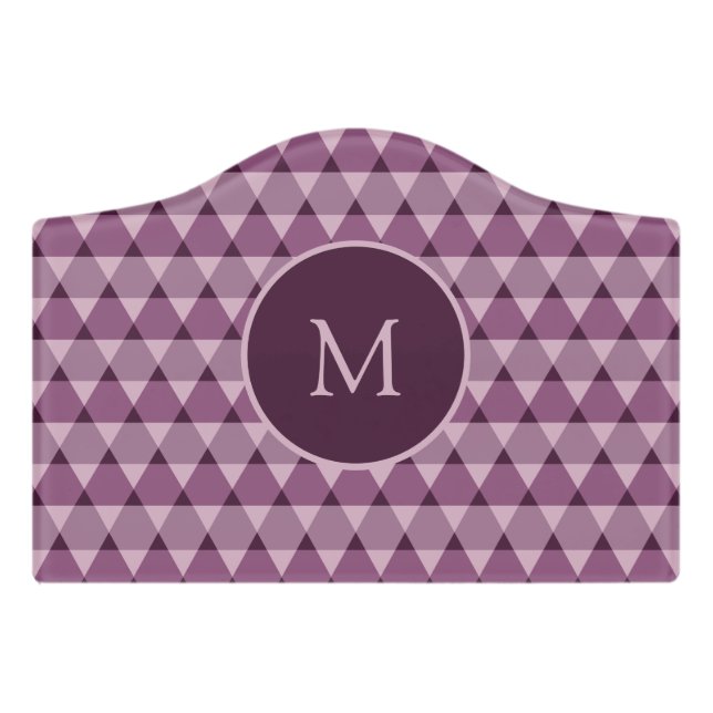 Triangles Pattern Door Sign (Small Crest Front)