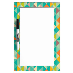 Triangles pattern dry erase board
