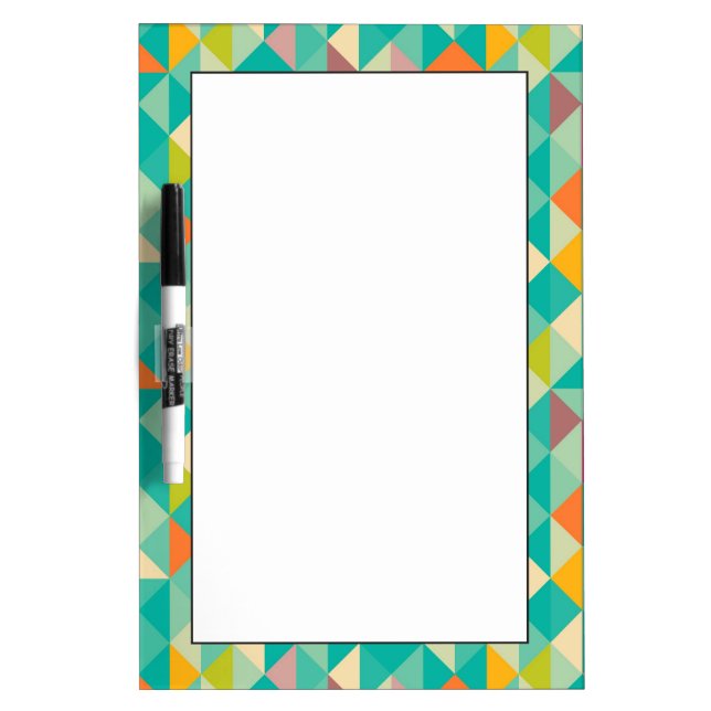 Triangles pattern dry erase board (Front)