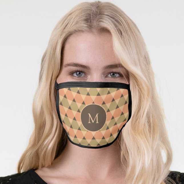 Triangles Pattern Face Mask (Worn Her)