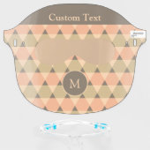 Triangles Pattern Face Shield (Front w/Glasses)