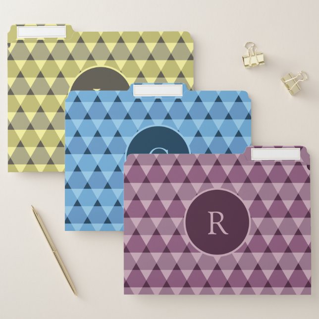 Triangles Pattern File Folder (Set)