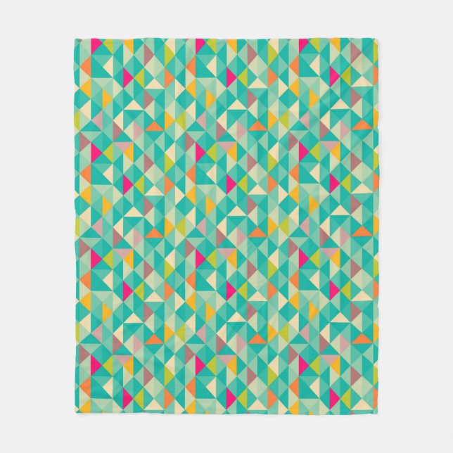 Triangles pattern fleece blanket (Front)