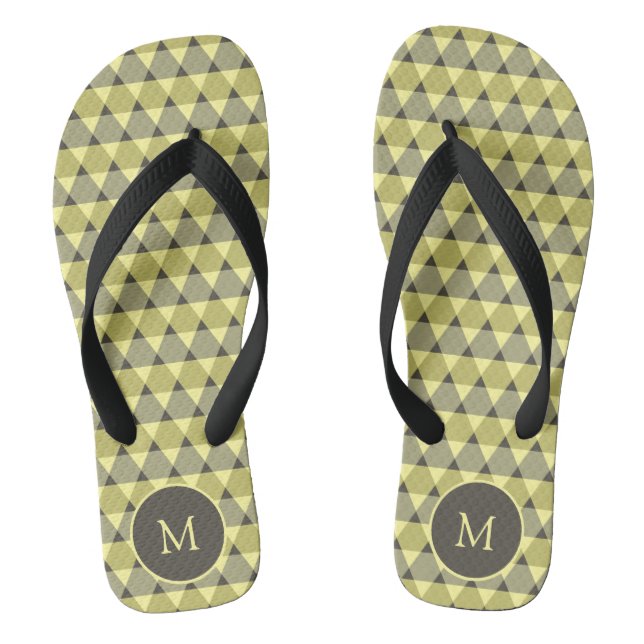 Triangles Pattern Flip Flops (Footbed)
