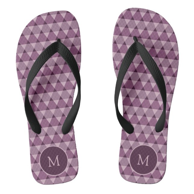 Triangles Pattern Flip Flops (Footbed)