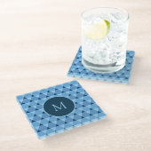 Triangles Pattern Glass Coaster (Angled)
