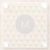 Triangles Pattern Glass Coaster (Back)