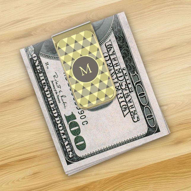 Triangles Pattern Gold Finish Money Clip (Creator Uploaded)