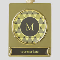 Triangles Pattern Gold Plated Banner Ornament