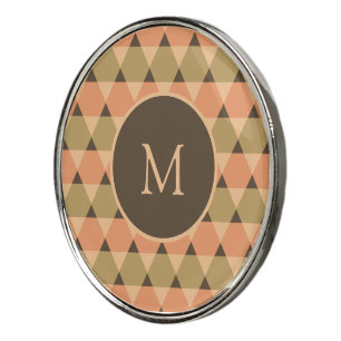 Triangles Pattern Golf Ball Marker