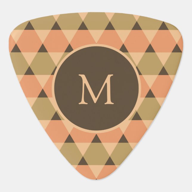 Triangles Pattern Guitar Pick (Front)