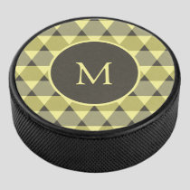 Triangles Pattern Hockey Puck