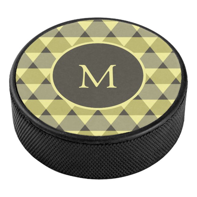 Triangles Pattern Hockey Puck (3/4)