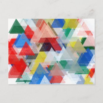 Triangles Pattern Illustration Postcard by sirylok at Zazzle