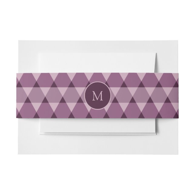 Triangles Pattern Invitation Belly Band (Front Example)