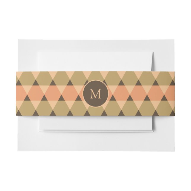 Triangles Pattern Invitation Belly Band (Front Example)