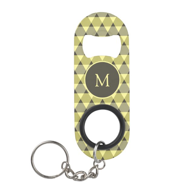 Triangles Pattern Keychain Bottle Opener (Front)