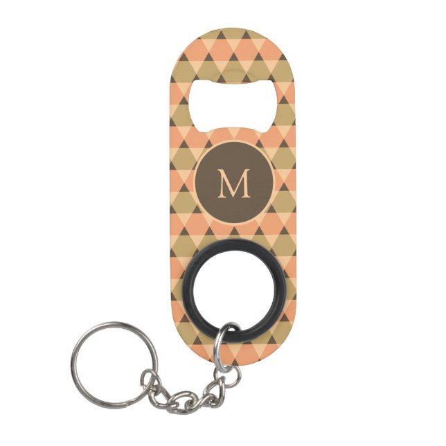 Triangles Pattern Keychain Bottle Opener (Front)