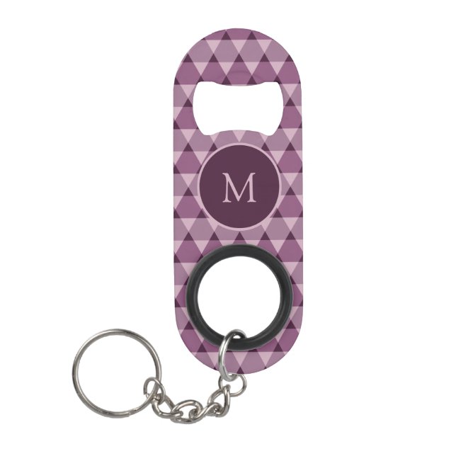 Triangles Pattern Keychain Bottle Opener (Front)
