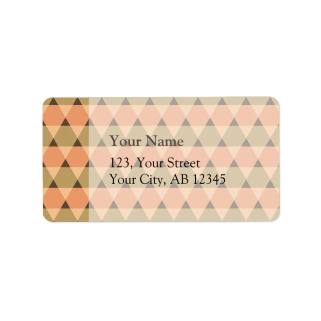 Triangles Pattern Label (Front)