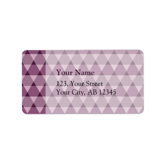 Triangles Pattern Label (Front)