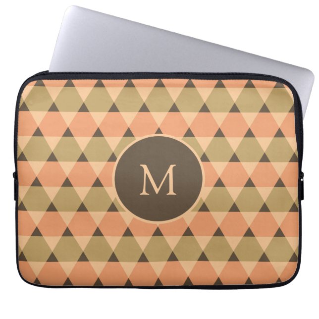 Triangles Pattern Laptop Sleeve (Front)