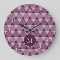 Triangles Pattern Large Clock